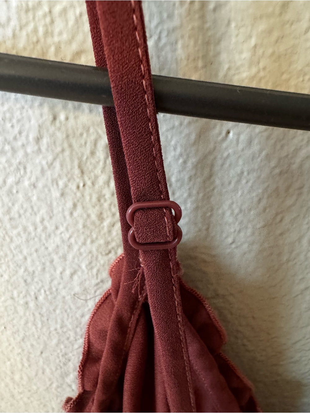 Inspired Hearts Ruffled Slip Dress - Rust - Picture 5 of 5